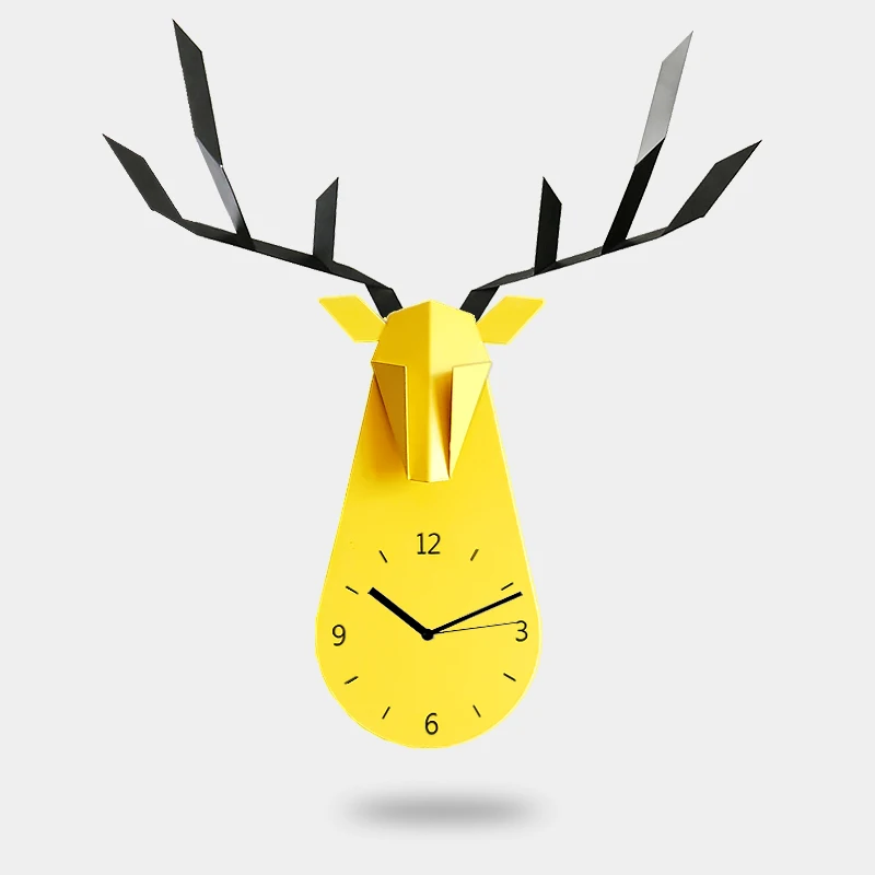 

Nordic Deer Clock Creative Clock Art Wall Clock Living Room Personality Fashion Home Clock Modern Simple Clock Wall