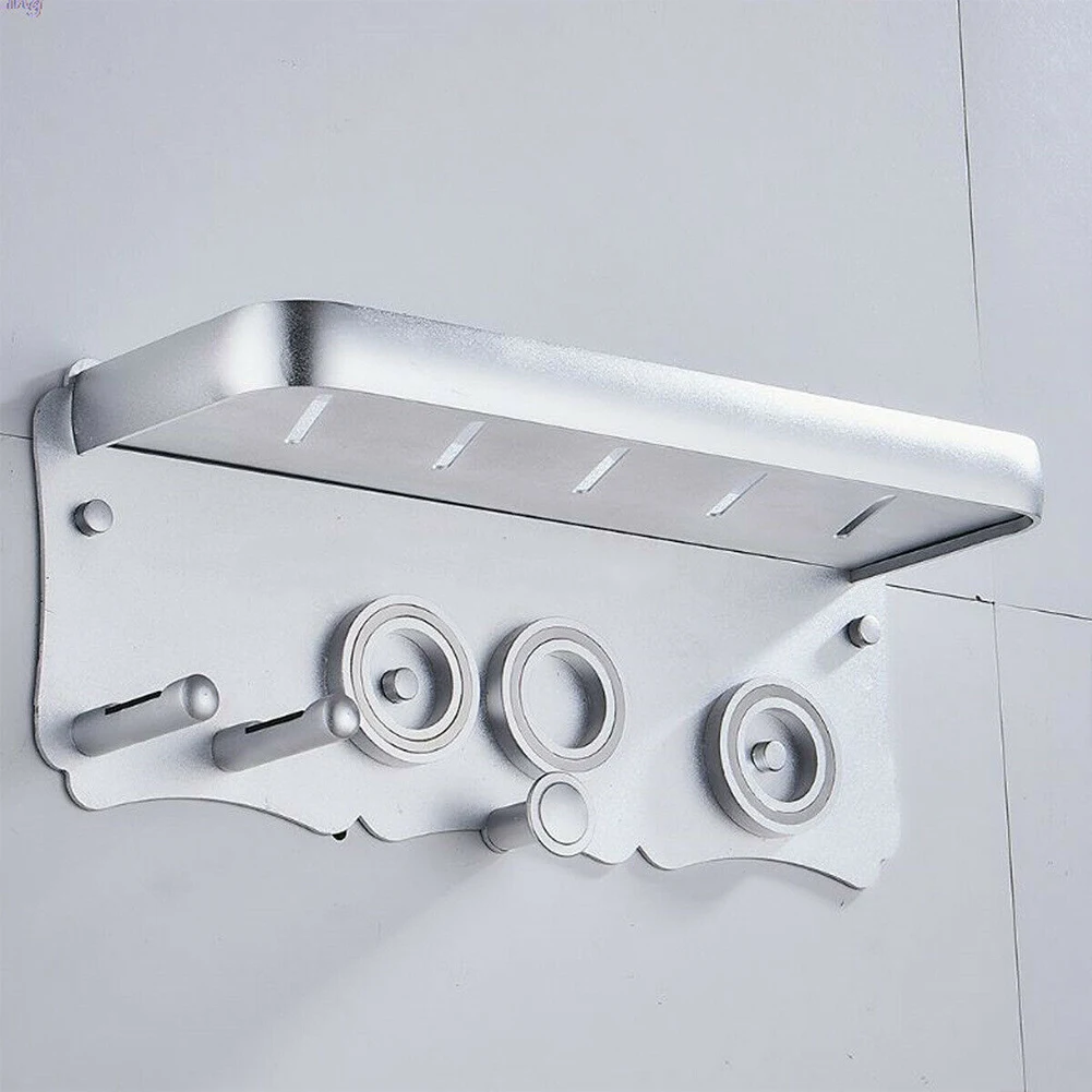 

Punch Free Seamless Hotel Hair Dryer Holder Home Bathroom Organiser Space Aluminum Solid Toilet Wall Mounted Hanger For Dyson