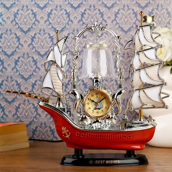 

Desktop clock "sailboat" with a lamp, silver, 34x33 cm 957965
