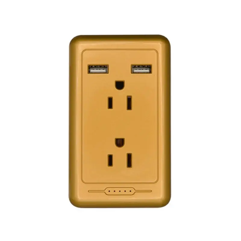 

US Wall Panel Outlet with Dual USB Charger Electrical Socket Duplex Receptacle