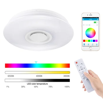 

Smart Led Ceiling Light RGB Dimmable 36W 60W APP Control Bluetooth & Music Modern Led Ceiling Lamp Living Room/Bedroom 220v