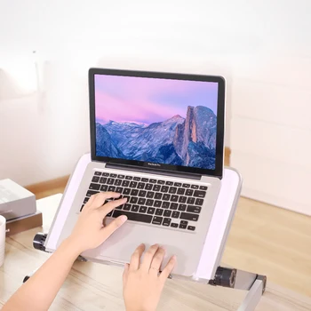 

Notebook Lap PC Folding Desk Aluminum Alloy Laptop Portable Foldable Adjustable Laptop Desk Computer Table Stand Tray Table