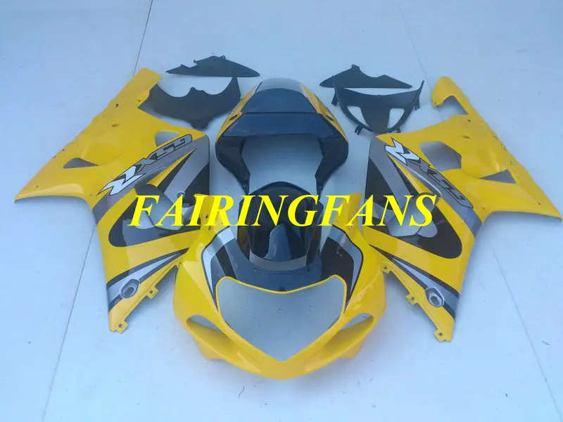 Привет-класс обтекатель для GSXR600 750 K1 01 02 03 GSXR 600 GSXR750 2001 2002 2003 желто-черные Обтекатели Кузов+ подарки SH33