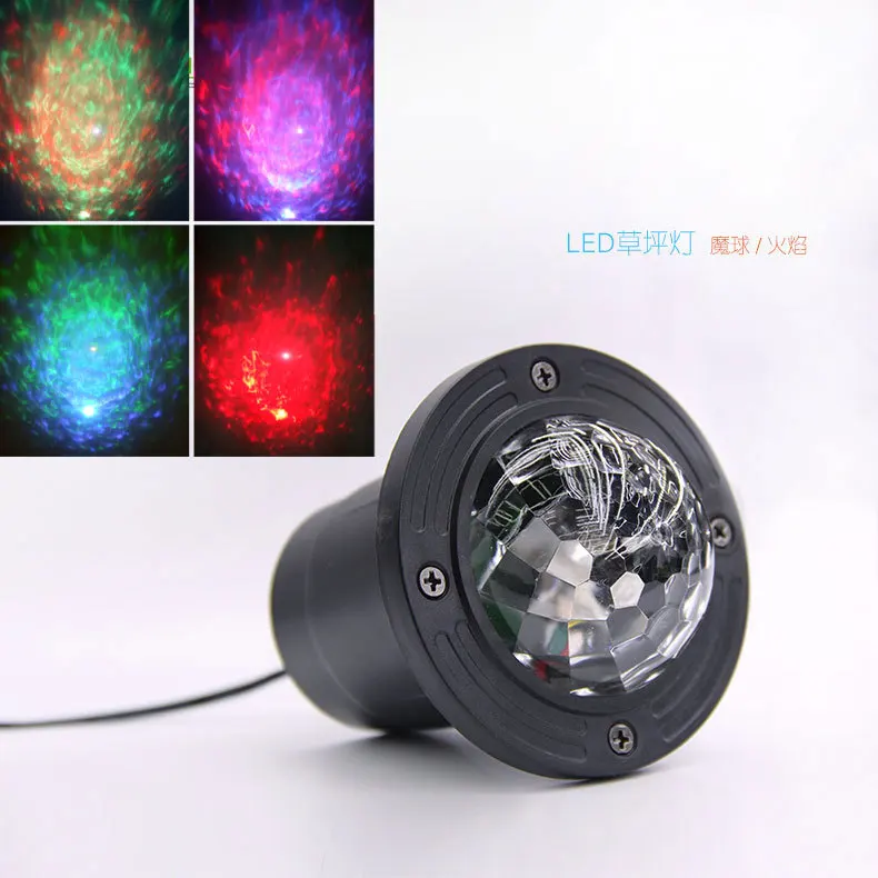 

Seven Color Crystal Dynamic Wave Outdoor Waterproof Landscape Decorative Projection LED Magic Ball Lamp