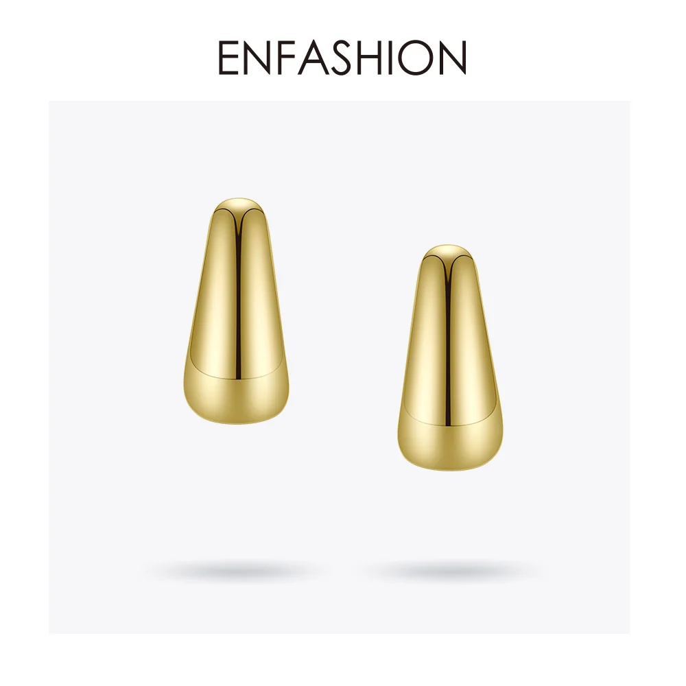 ENFASHION, u-образные серьги-кольца, золотой цвет, милые геометрические маленькие круглые обручи, серьги, модное ювелирное изделие для женщин, подарок Aros E191114