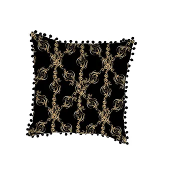 

Christmas Sofa Pillow Case Cushion Cover Decorative Covers With Pom Pom Trim cojines sofa decoracion elegante подушки декор