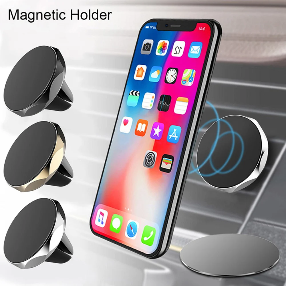 Rhombus Magnetic Car Phone Holder For iPhone Samsung Mini Magnet Mount Car Holder for Phone in Car Phone Holder Stand Bracket mobile stand for bike