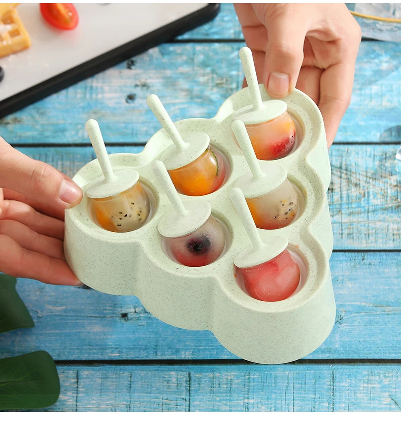 WORTHBUY 6 решеток форма для мороженого Пшеничная солома форма для мороженого фруктовый кубик льда кухонные формы аксессуары