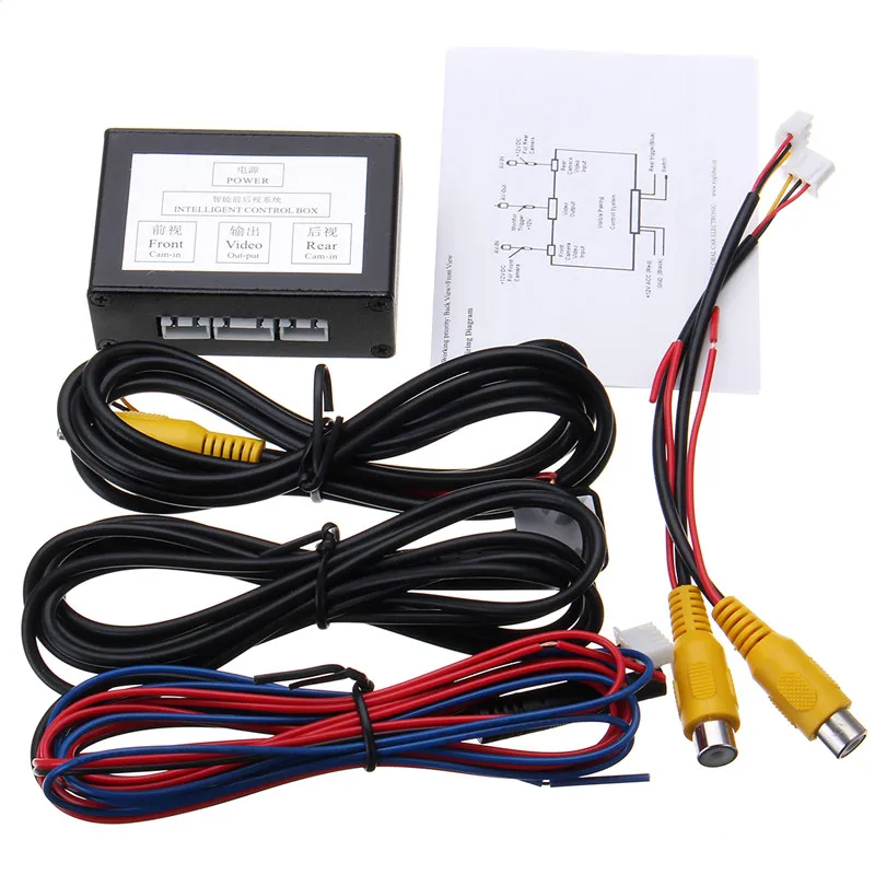 

Automobile Parking Camera Video 2 Channel Converter Wire Kit Car Switch View Camera Video Control Box Adapter