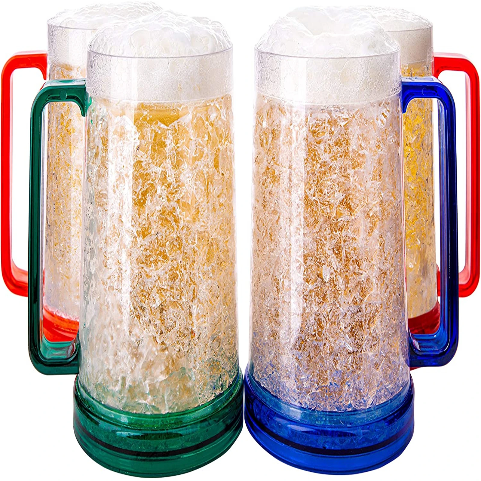Freezer Beer Mugs With Gel, Beer Mugs For Freezer Drinking Glasses Cups