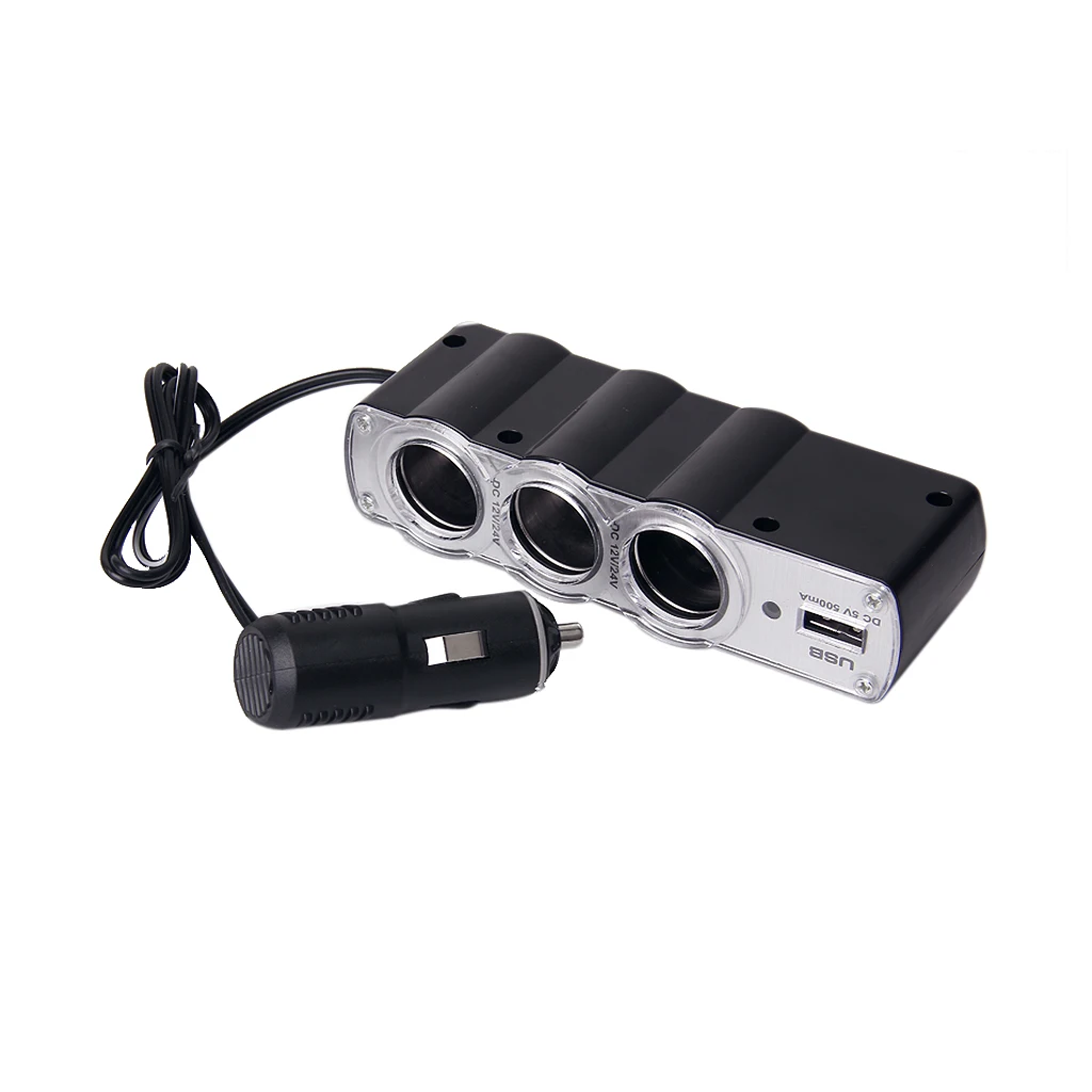 USB адаптер зарядное устройство зажигалка авто 3 пути Зажигалка сепаратор DC