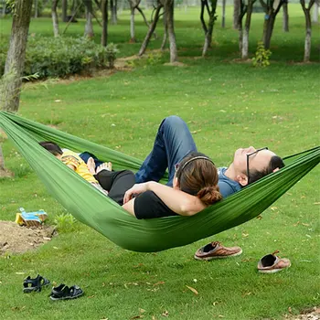

Men Women Folding Portable Nylon sleeping bag Hammock Hanging Parachute Bed 2 Persons Travel Camping Hiking Outdoor Picnic mat