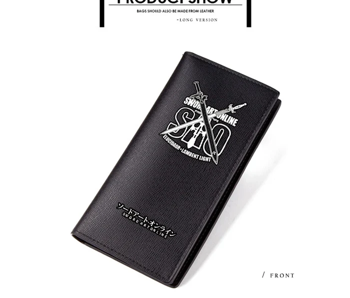 SAO Wallet Aniem Short PU Carteira Sword Art Online Wallets Yuuki Asuna for Girls Kids Kirigaya Kazuto  (8)