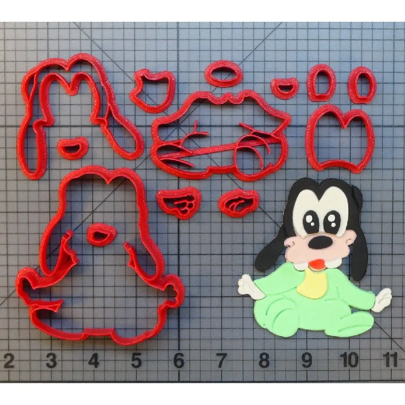Goofy baby 3inch Маргаритка Гуфи плюто Хамфри медведь Детский мультфильм утка собака характер помадка gumpaste кекс украшения торта резак набор форм - Цвет: Goofy baby 3inch