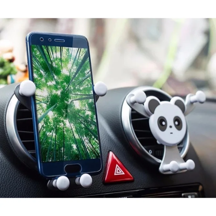 Универсальный с милой пандой Автомобиля Подставка для смартфона автомобильный держатель для мобильного телефона с креплением на дефлектор автомобиля держатель C44