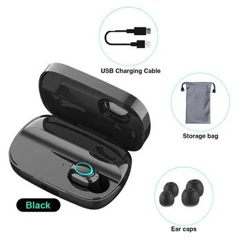 

S11 Wireless Single Earphone Mini Sport In-ear Headset Stereo Handsfree Noise Cancelling Earphones with Charging Box ONLENY
