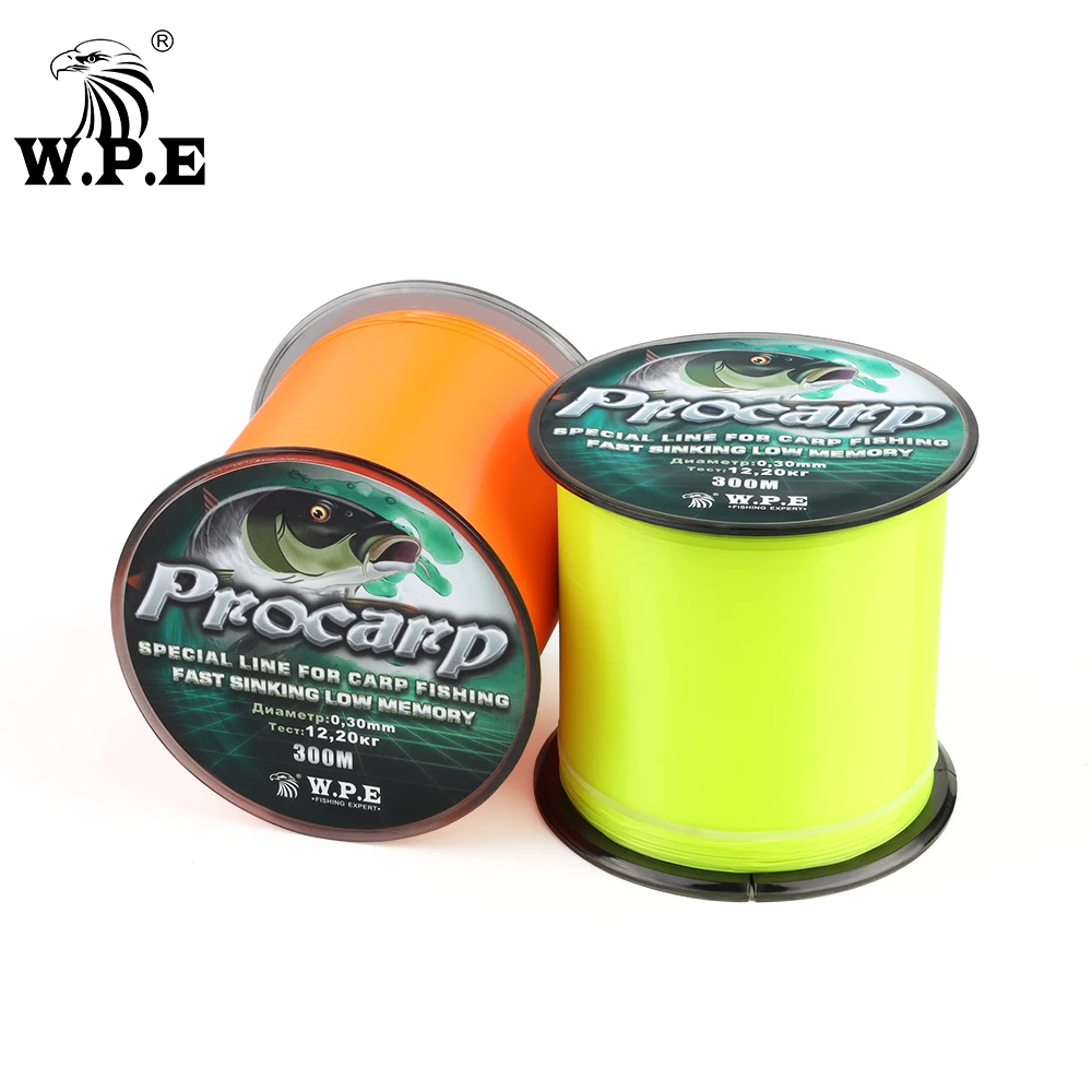 

W.P.E Carp Fishing Line 0.25mm-0.40mm Nylon Fishing Line 8.46kg-18.9kg Monofilament Sinking Carp Fishing Wire Fish Tackle 300m