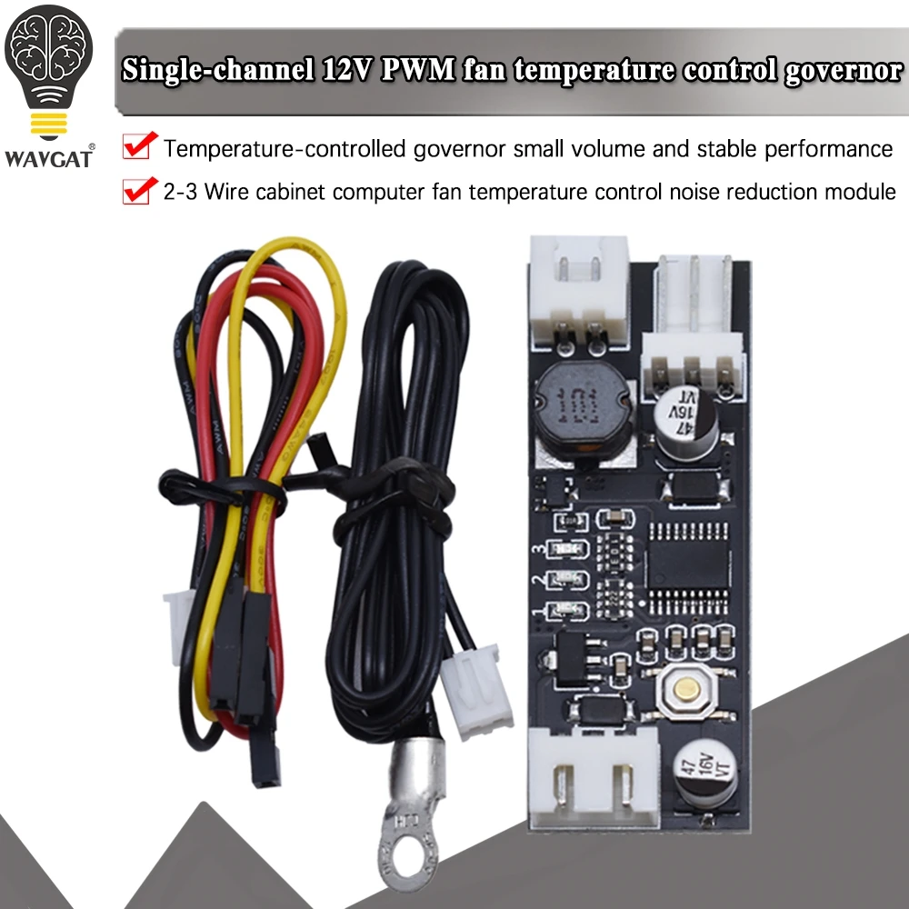 12v 0.8a Dc Pwm 23 Single Wire Fan Temperature Control Speed