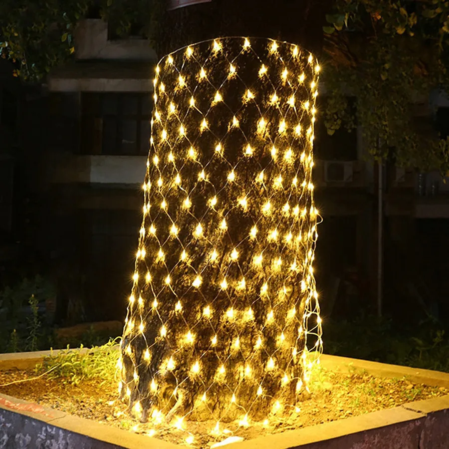 Thrisdar 3*2 м 4*1,5 м 6*4 м светодиодный сетчатый Сказочный светильник на Рождество, свадьбу, праздник, задний фон, оконный занавес, сетчатый светильник