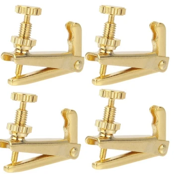 

HOT-4Pcs Durable Metal Cello String Adjusters Cello Fine Tuners Musical Instrument Replacement Parts for 3/4 4/4 Cello
