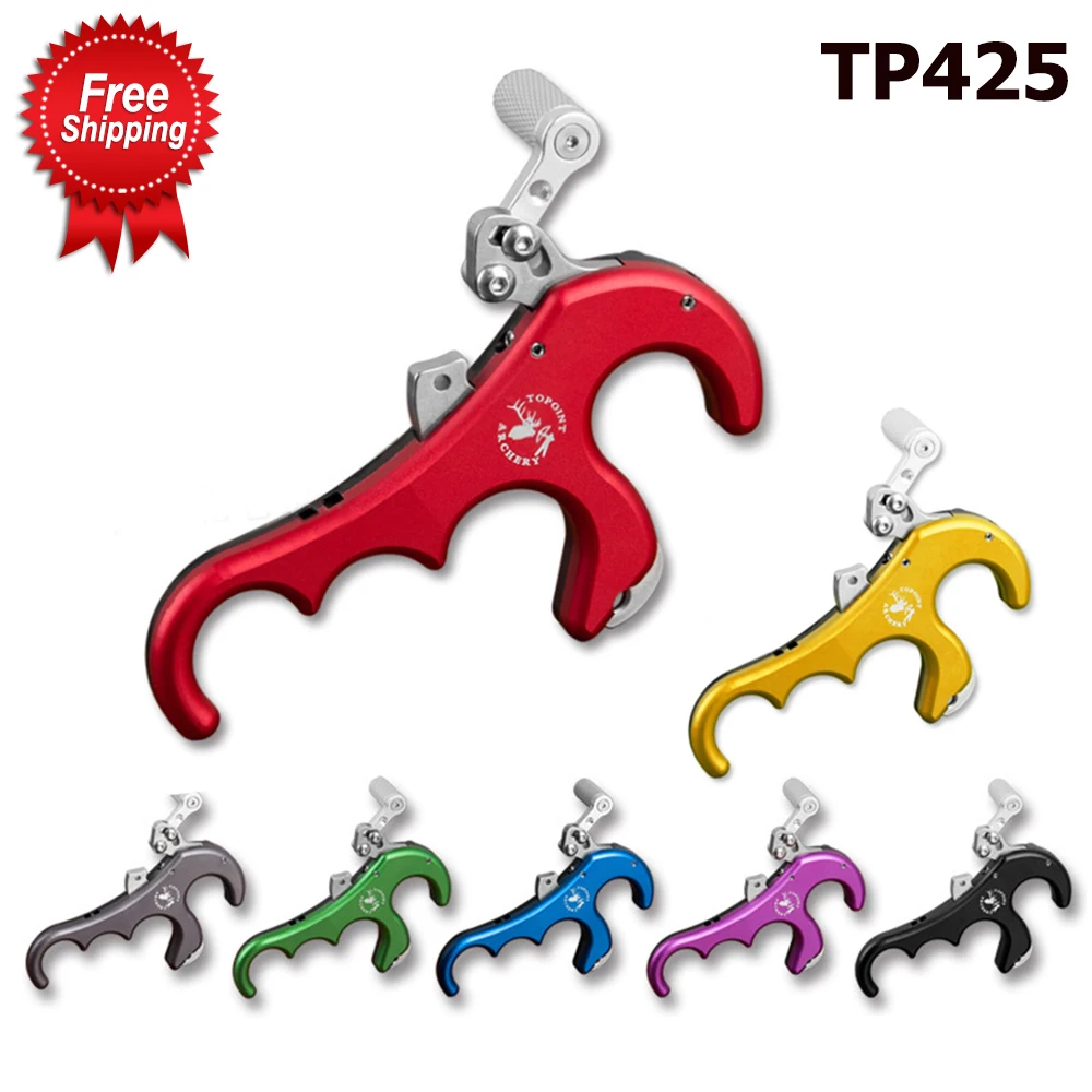 3 Finger Release Aids Grip Caliper Arrow Release Metal Hook For