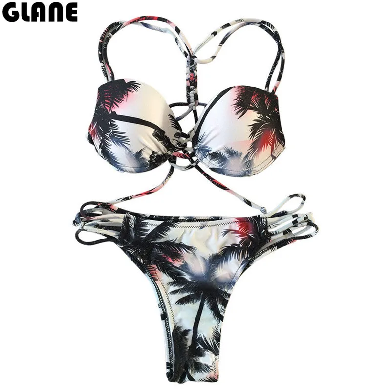 

Nice Sexy Women Swimwear Female Bandage Bikini Set Padded Cami Frilly Brazilian Biquinis Cute Girl Swimsuit Beach Bathing Suits