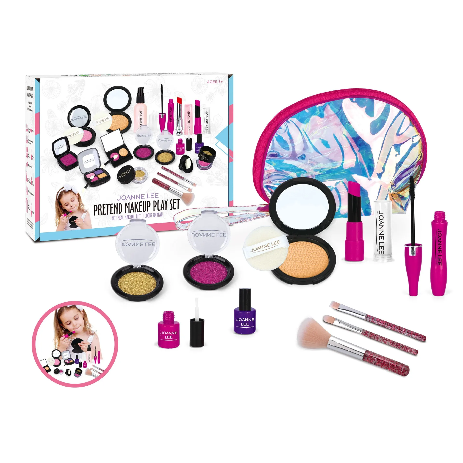 

Princess Makeup Set- Pretend Purse Make Up Kit for Girls My First Princess Beauty Set Toddles Dress Up Toy