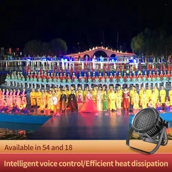 54 pièces de lumière Par DMX LED RGB, imperméable, éclairage de scène professionnel, équipement de DJ 
