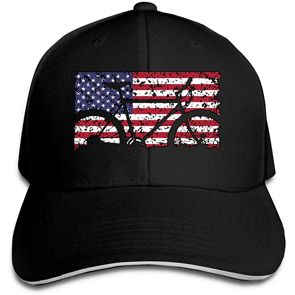 Мужская Женская бейсбольная кепка с американским флагом для горного велосипеда