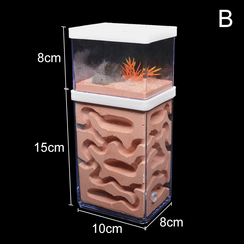 Штукатурка муравьиная ферма натуральный экологический гипсовый большой муравей гнездо большое насекомое замок мастерская домашний муравей дом с площадью кормления - Цвет: B