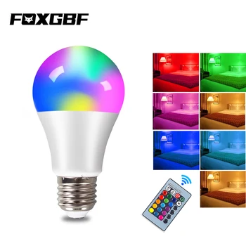 Foxgbf 4W 10W 15W Rgb Decoratie Led Lamp E27 110V 220V Led Lamp Met 24keys Afgelegen Dimmer Kleurrijke Night Verlichting Home Decor Foxgbf 4W 10W 15W Rgb Decoratie Led Lamp E27 110V 220V Led Lamp Met 24keys Afgelegen Dimmer Kleurrijke Night Verlichting Home Decor