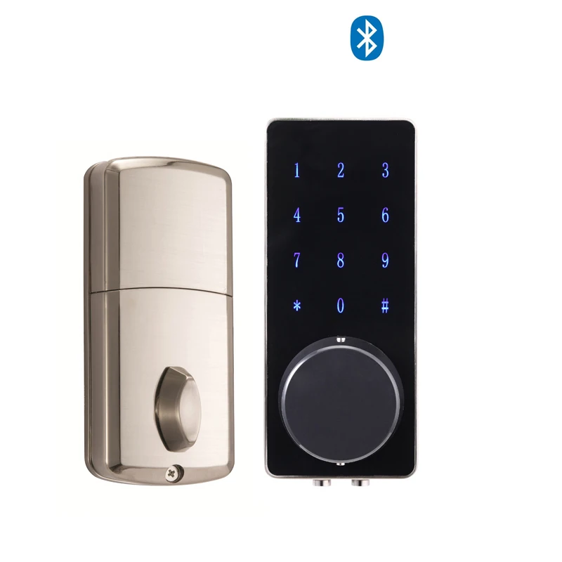 Jcsmarts дома Cerradura Electronica электронный дверной замок Bluetooth Serrure de Porte с цифровой клавиатурой - Цвет: Серебристый
