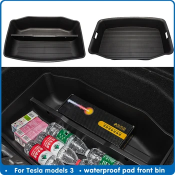 

For Tesla Model 3 car trunk front bin pallet waterproof trunk model3 waterproof pad front bin 2017-2020 interior accessories