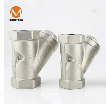 

BSP1/4“ 3/8” 1/2" 3/4" 1" 1-1/4" 1-1/2" 2" Female Inline Y Mesh Strainer Threads Filter 304 Stainless Steel filter valve thicken