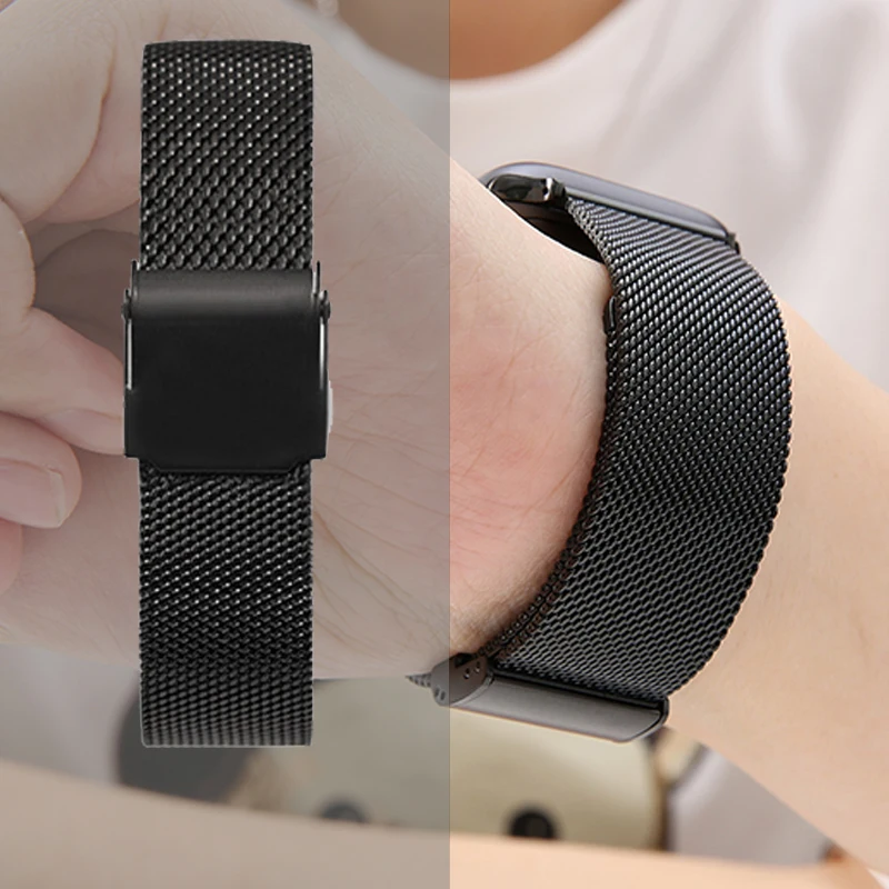 Миланская петля ремешок для apple watch серии 5 4 3 38/42/44 мм металлический сетчатый