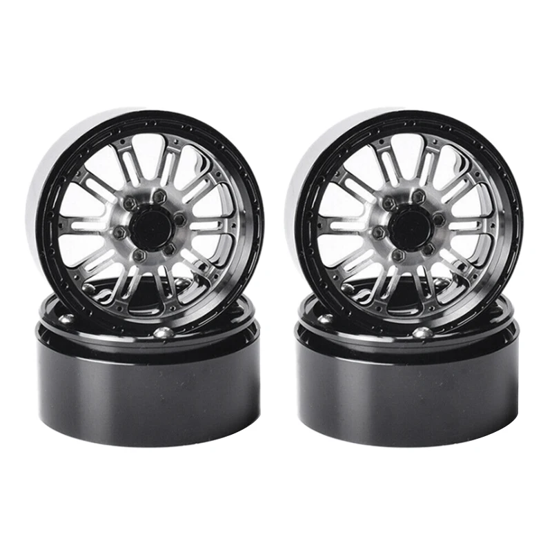 

4Pcs Metal 2.2 Inch Beadlock Wheel Rim for 1/10 RC Crawler Axial SCX10 D90 90056