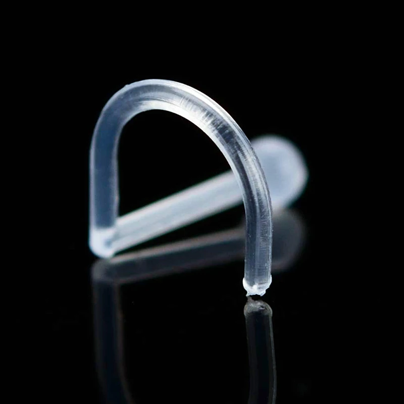 10 шт. маленькие мягкие кольца для носа невидимые шпильки для носа био-пластик анти-аллергические 1,5 мм 2 мм 2,5 мм 3 мм Силиконовые пирсинг ювелирные изделия