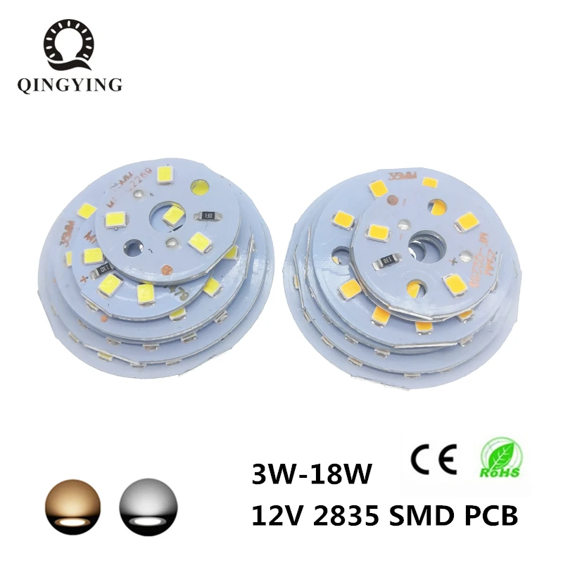 10 шт. DC12V светодиодный 3 Вт 6 9 12 15 18 2835 SMD лампы пластины не требуется драйвер