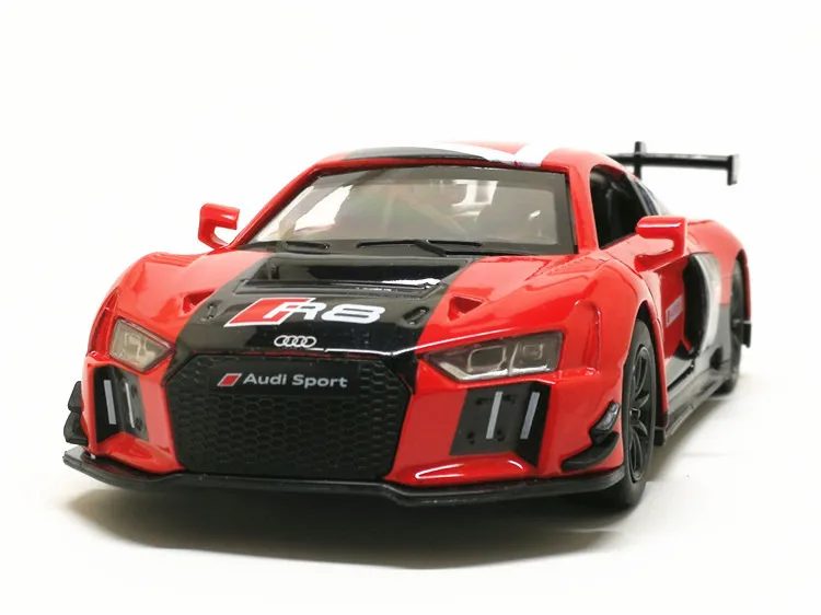 Новые продукты Caipo 1:30 Audi R8LMS гоночный автомобиль спортивный автомобиль сплав звук и светильник открывание двери ВОИН модель автомобиля игрушки