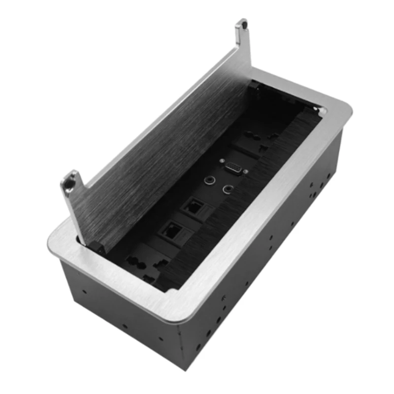 

Multimedia Outlet Connection Box Desktop Socket with Power and USB Charger for Conference Room