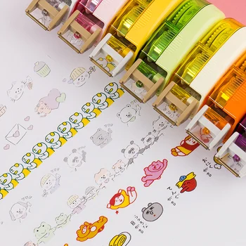 

New Arrival Cartoon Press Decorative Correction Tape Kawaii Decoration Tape For Kids School Scrapbooking Diary Gift Sta