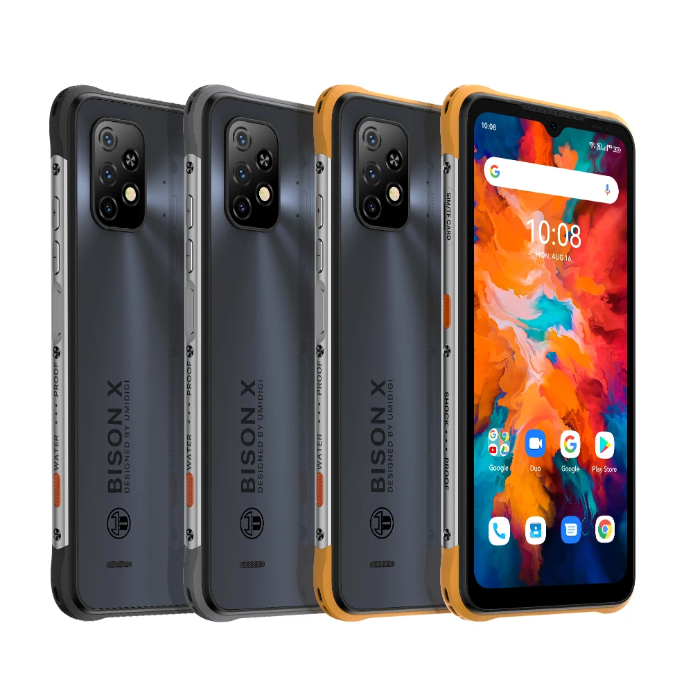 best mobile poco UMIDIGI BISON X10 20MP Camera 4GB 64GB 6150mAh Fingerprint ID 6.53" Android 11 P60 Octa Core OTG NFC PTT Global 4G Smartphone poco budget phones