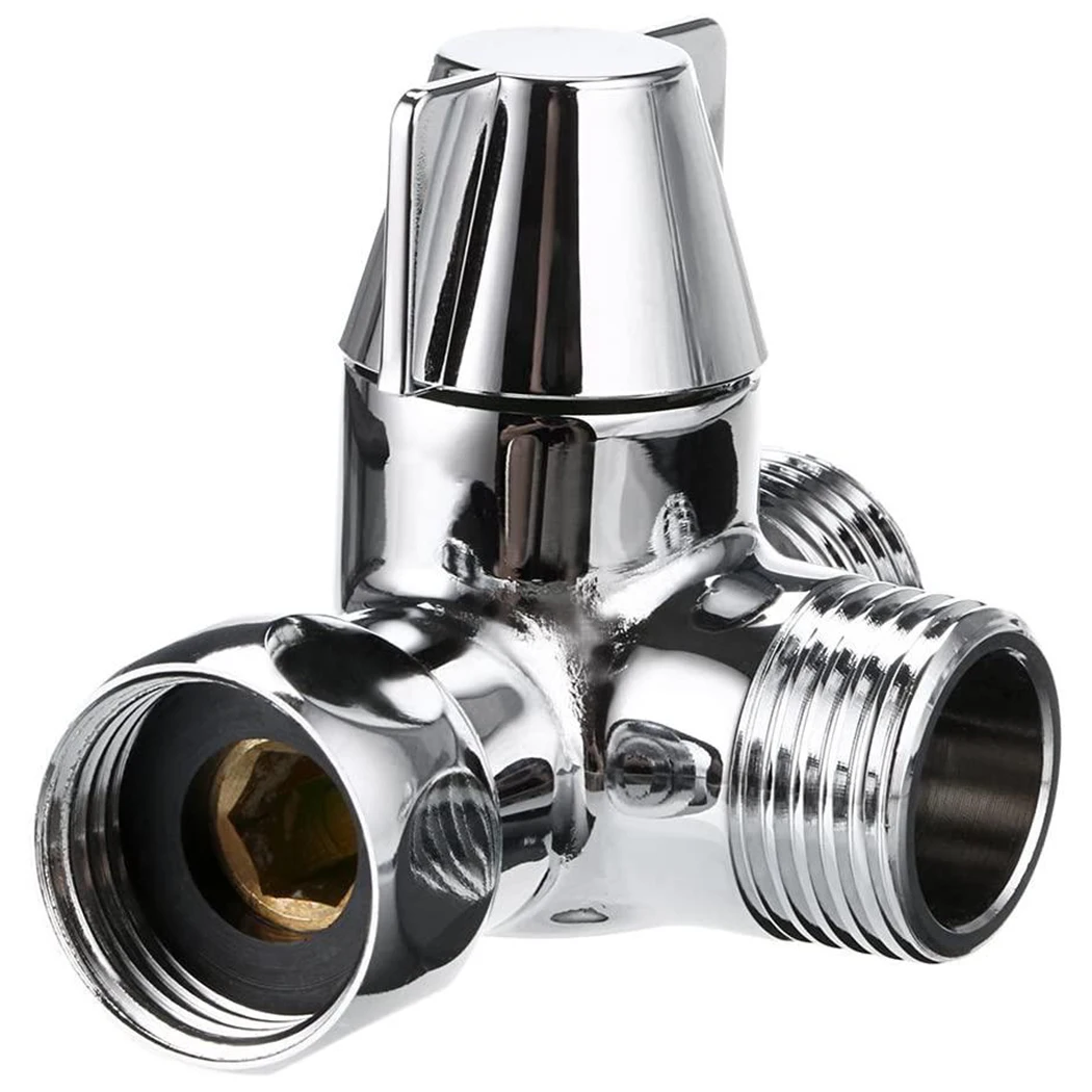

1PC Brass Shower Hose Splitter Brass 3-Way Diverter 1/2" Hand Shower T Adapter Water Valve Thread Bathroom Hardware