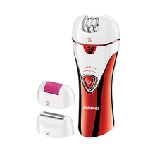 3в1 перезаряжаемый женский Электрический эпилятор, Женский бритвенный станок, набор для леди, бритва, для ног, мозолей, бикини, триммер для тела и лица, для депиляции