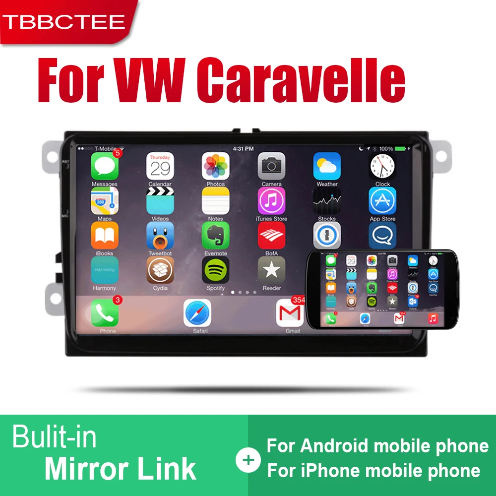 TBBCTEE Android 2 Din Авто Радио для Volkswagen VW Caravelle 2010~ автомобильный мультимедийный плеер gps навигационная система Радио стерео