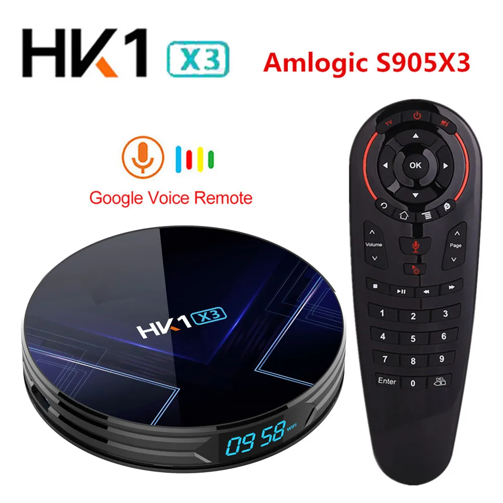 Android 9 0 Amlogic S905X3 Смарт ТВ 4 Гб 128 64 оперативной памяти 32 встроенной 1000M LAN H.265 8K Youtube HK1