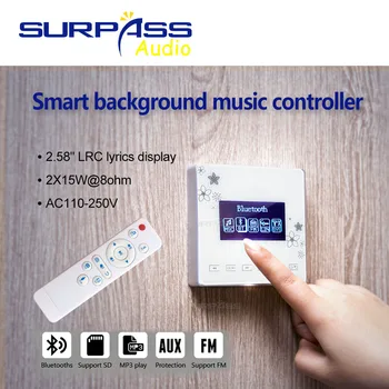 

Smart Home Hotel Mini audio on Wall Amplifier active touchkey Background Music Mp3 Player Powered Bluetooth Stereo hifi tv Panel