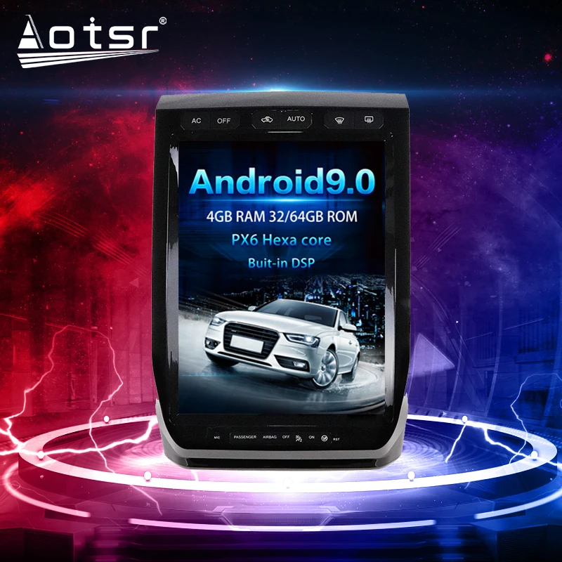 For Ford F150 Android Radio tape recorder 2015-2019 Car Multimedia Player Stereo head unit PX6 Tesla gps Navi No 2din Autoradio