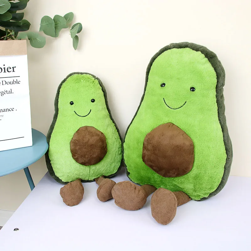 

ZGY 22-35CM Cute Avocado Stuffed Toys Fruit Plush Plant Doll Soft toy Aguacate Kawaii Cushion Pillow For Children Girl Gift Hot