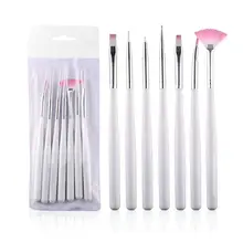 Маникюрный Инструмент,, 7 комплектов, цветная ручка для черчения, guang liao bi, ручка для рисования, белая ручка